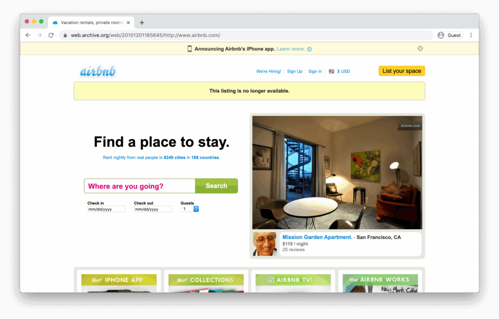 MVP Success Stories: How 8 Startups Proved Their Idea With Almost Nothing 2 Airbnb mvp